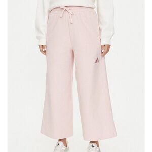 Adidas Women's All SZN Fleece Loose Wide Leg Pants, Blush Pink, M, Lounge